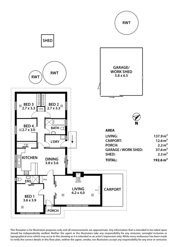 Floorplan of Homely rural property listing, 260 Macclesfield Road, Meadows SA 5201