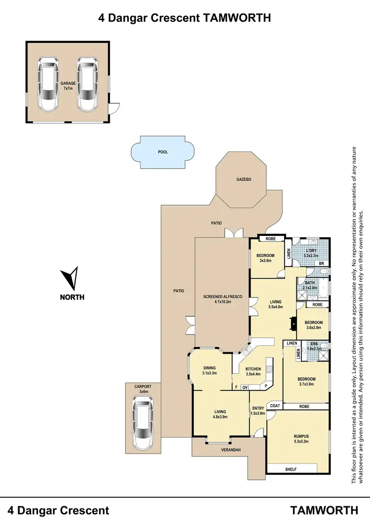 Floorplan of Homely house listing, 4 Dangar Crescent, Tamworth NSW 2340