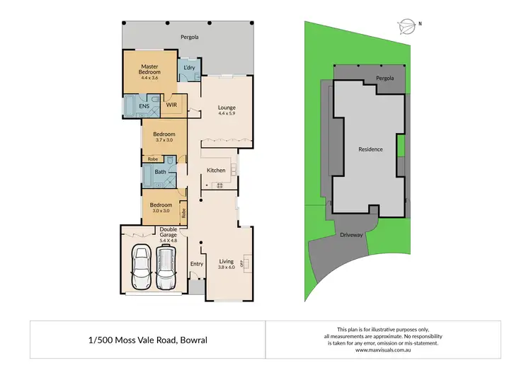Floorplan of Homely villa listing, 1/500 Moss Vale Road, Bowral NSW 2576