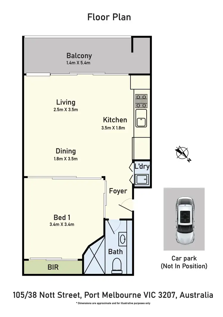 Floorplan of Homely apartment listing, 105/38 Nott Street, Port Melbourne VIC 3207