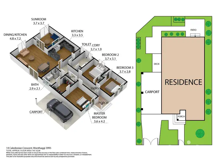 Floorplan of Homely house listing, 14 Caledonian Crescent, Wonthaggi VIC 3995