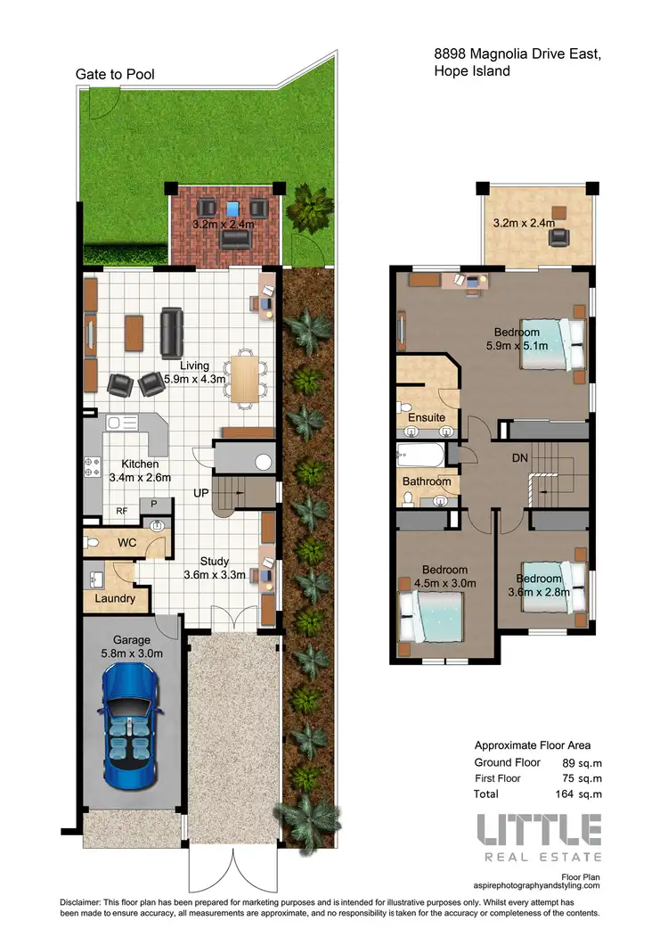 Floorplan of Homely townhouse listing, 8898 Magnolia Drive East, Hope Island QLD 4212
