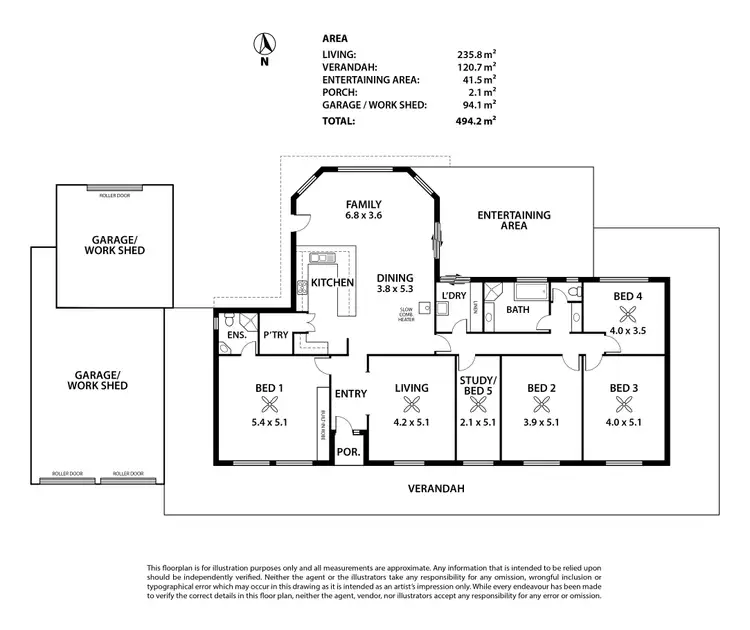 Floorplan of Homely rural property listing, 20 Nicol Road, Meadows SA 5201