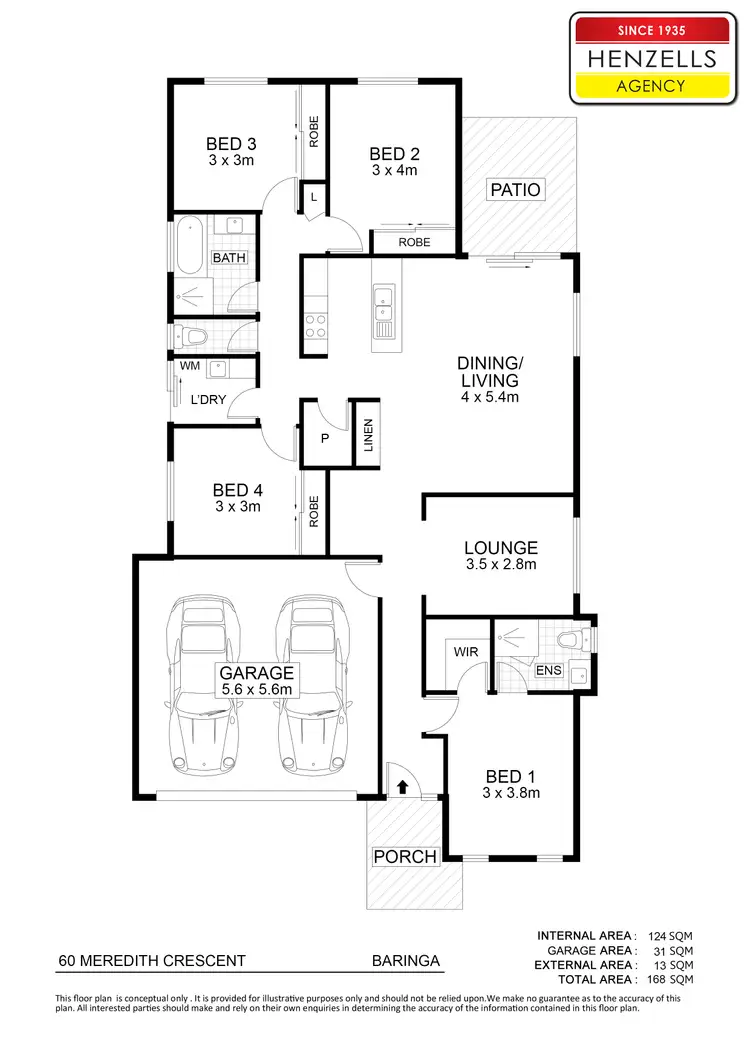 Floorplan of Homely house listing, 60 Meredith Crescent, Baringa QLD 4551