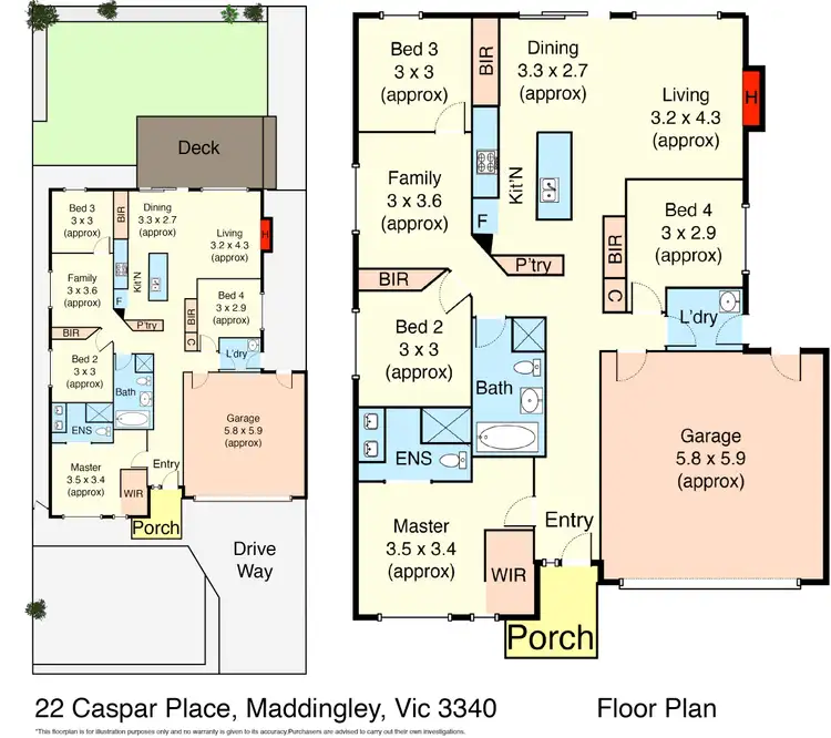 Floorplan of Homely house listing, 22 Caspar Place, Maddingley VIC 3340