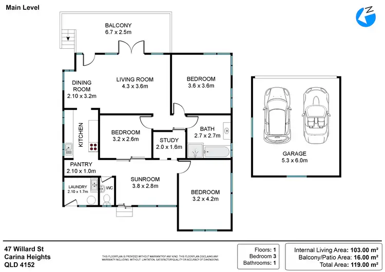 Floorplan of Homely house listing, 47 Willard Street, Carina Heights QLD 4152