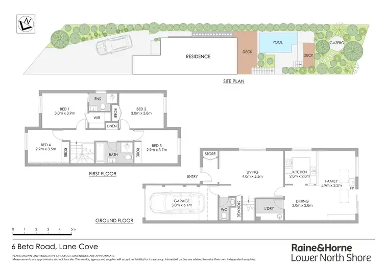 Floorplan of Homely semi-detached listing, 6 Beta Road, Lane Cove NSW 2066