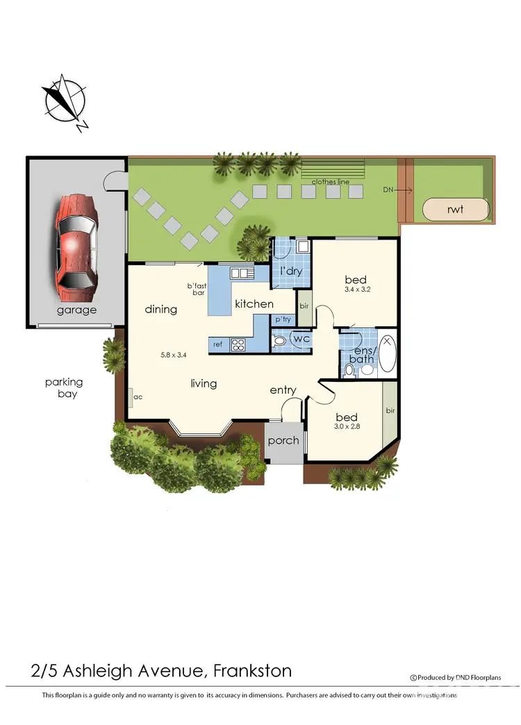 Floorplan of Homely unit listing, 2/5 Ashleigh Avenue, Frankston VIC 3199