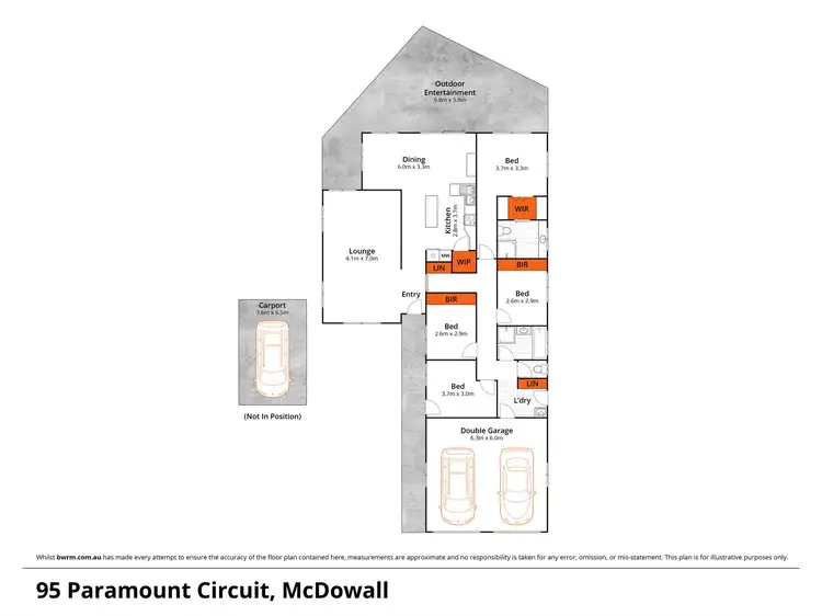 Floorplan of Homely house listing, 95 Paramount Circuit, Mcdowall QLD 4053