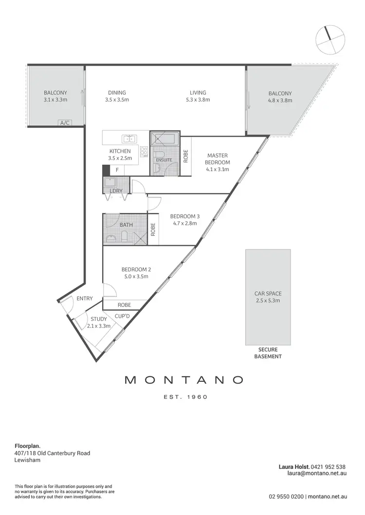 Floorplan of Homely apartment listing, 407/118 Old Canterbury Road, Lewisham NSW 2049