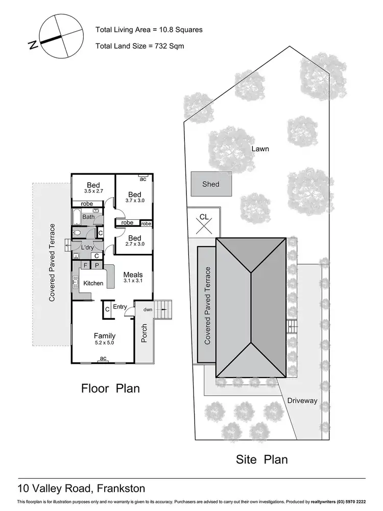 Floorplan of Homely house listing, 10 Valley Road, Frankston VIC 3199
