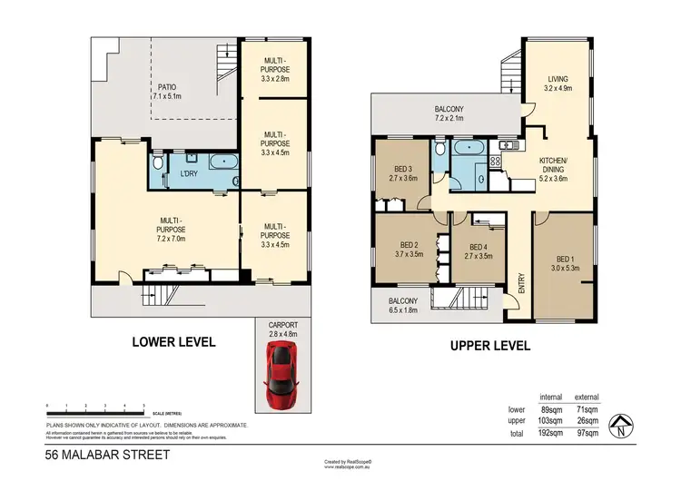 Floorplan of Homely house listing, 56 Malabar Street, Wynnum West QLD 4178