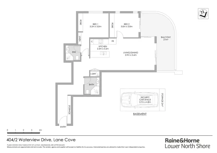 Floorplan of Homely apartment listing, 404/2 Waterview Drive, Lane Cove NSW 2066