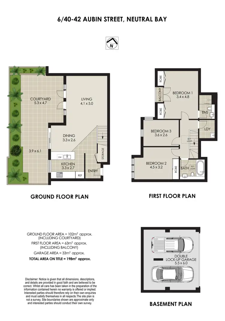Floorplan of Homely townhouse listing, 6/40-42 Aubin Street, Neutral Bay NSW 2089