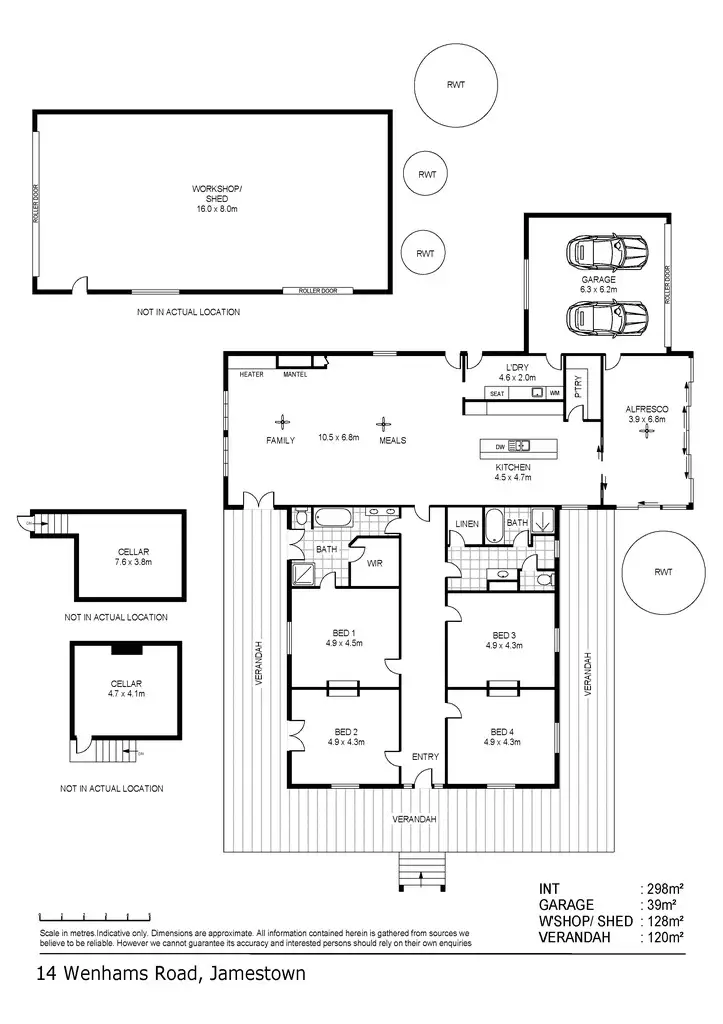 Floorplan of Homely rural property listing, 14 Wenhams Road, Jamestown SA 5491