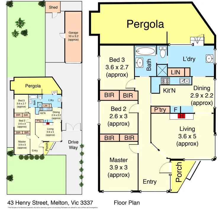 Floorplan of Homely house listing, 43 Henry Street, Melton VIC 3337