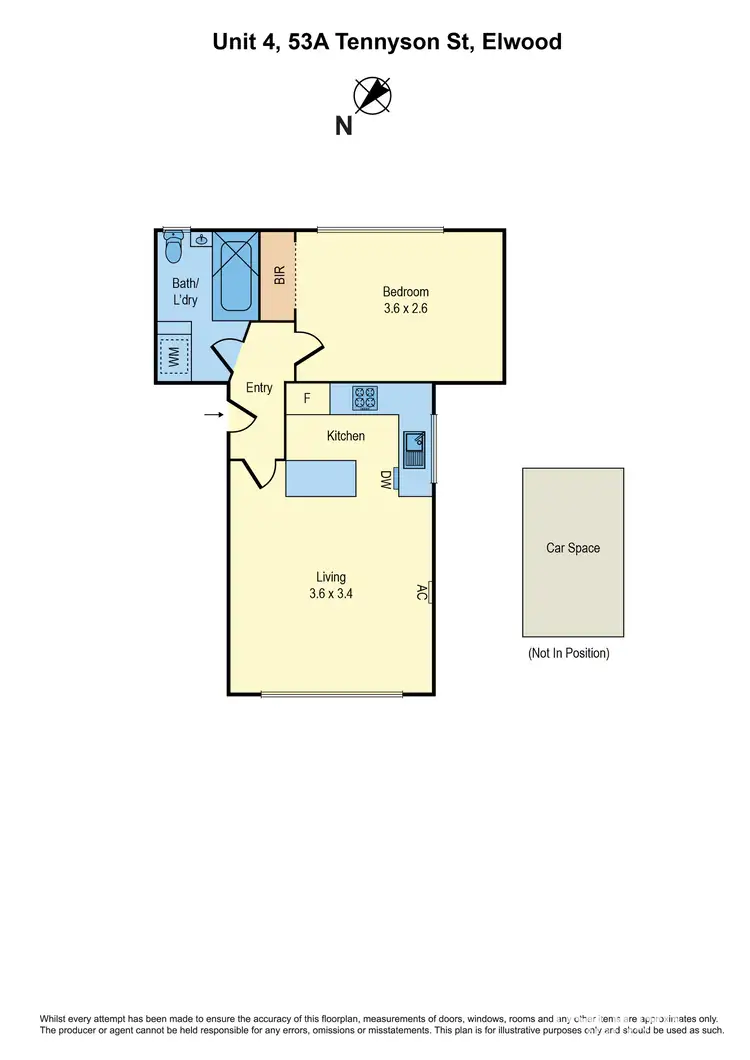 Floorplan of Homely apartment listing, 4/53A Tennyson Street, Elwood VIC 3184