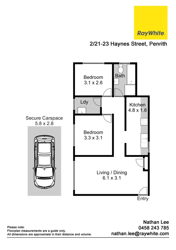 Floorplan of Homely unit listing, 2/21-23 Haynes Street, Penrith NSW 2750