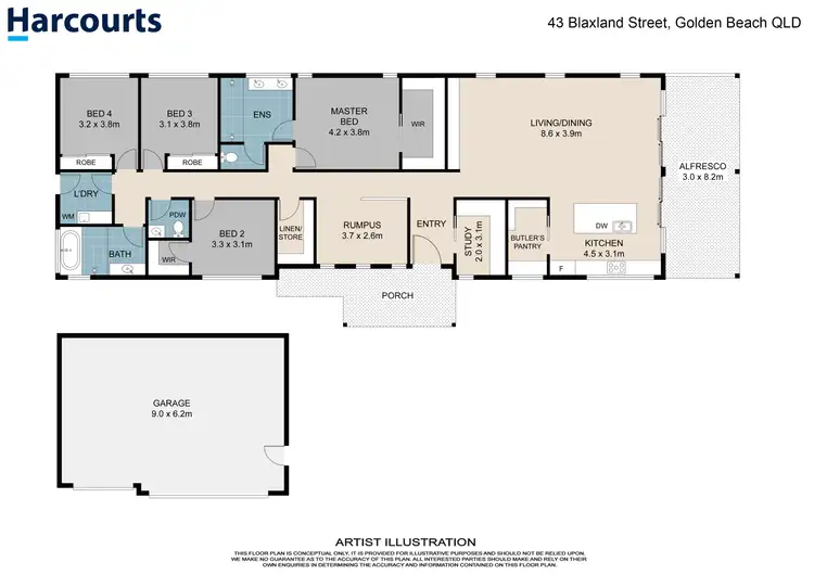 Floorplan of Homely house listing, 34 Blaxland Street, Golden Beach QLD 4551