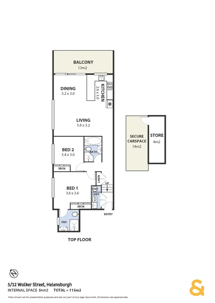 Floorplan of Homely apartment listing, 5/12 Walker Street, Helensburgh NSW 2508