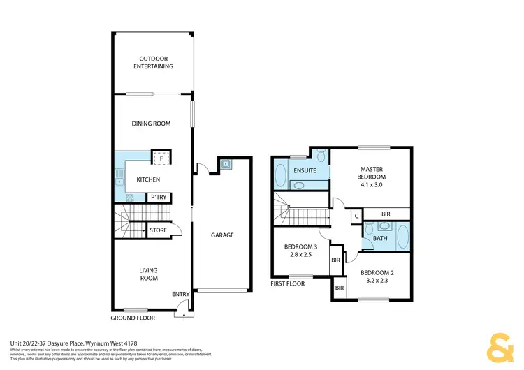 Floorplan of Homely townhouse listing, 20/22-37 Dasyure Place, Wynnum West QLD 4178