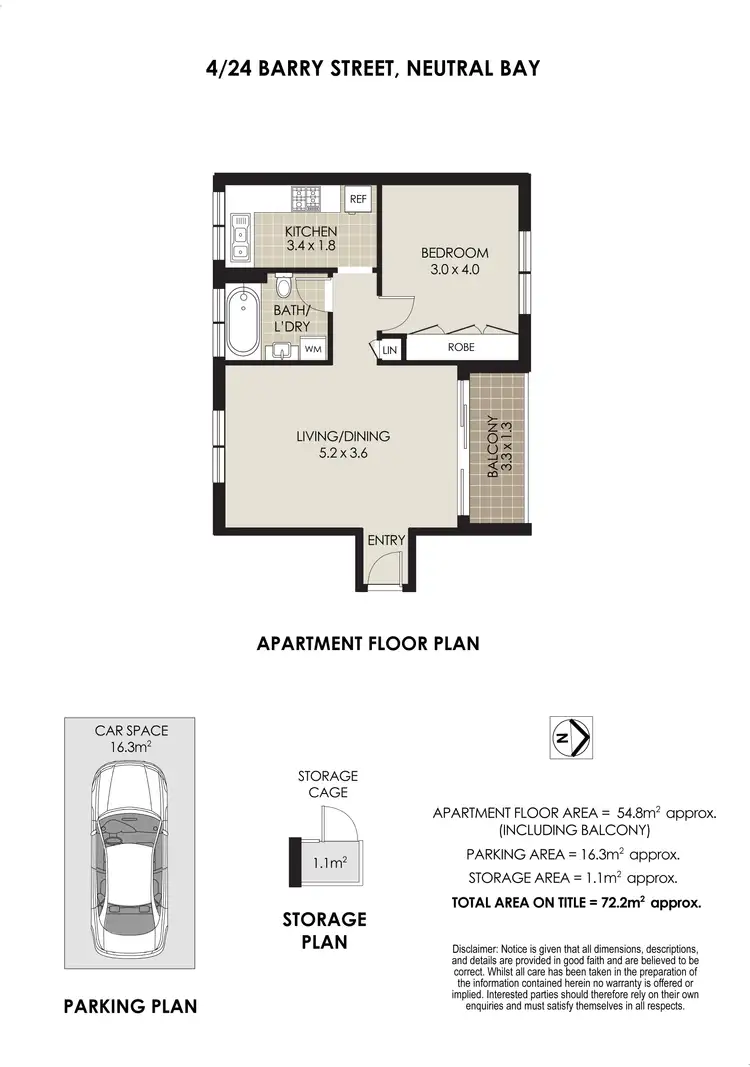 Floorplan of Homely apartment listing, 4/24 Barry Street, Neutral Bay NSW 2089