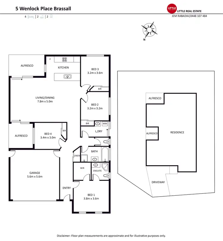 Floorplan of Homely house listing, 5 Wenlock Place, Brassall QLD 4305