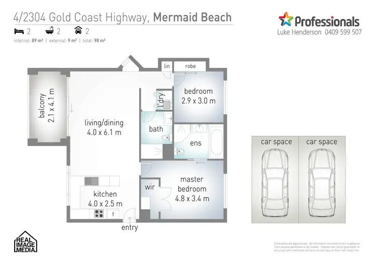 Floorplan of Homely unit listing, 4/2304-2306 Gold Coast Highway, Mermaid Beach QLD 4218