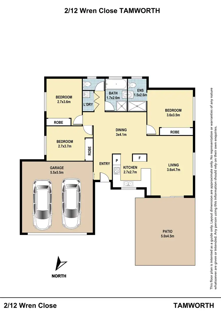 Floorplan of Homely house listing, 2/12 Wren Close, Tamworth NSW 2340