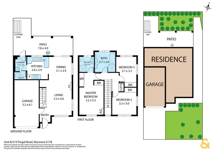 Floorplan of Homely townhouse listing, 8/519 Tingal Road, Wynnum QLD 4178