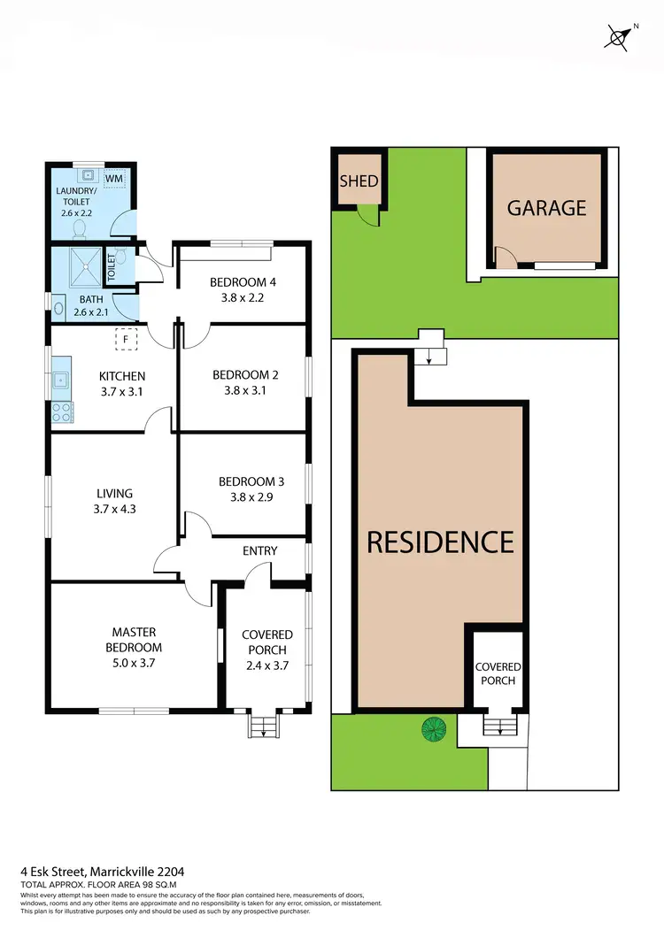 Floorplan of Homely house listing, 4 Esk Street, Marrickville NSW 2204