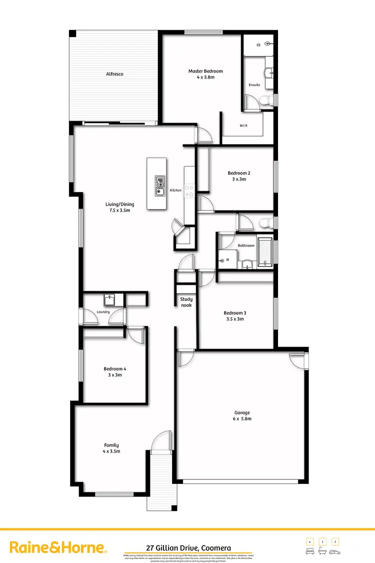Floorplan of Homely house listing, 27 Gillian Drive, Coomera QLD 4209