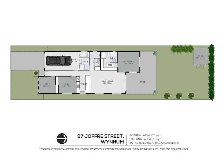 Floorplan of Homely house listing, 87 Joffre Street, Wynnum QLD 4178