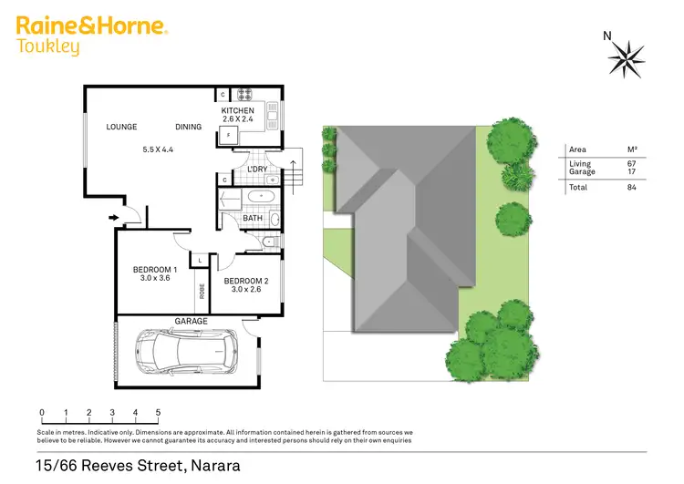 Floorplan of Homely villa listing, 15/66 Reeves Street, Narara NSW 2250