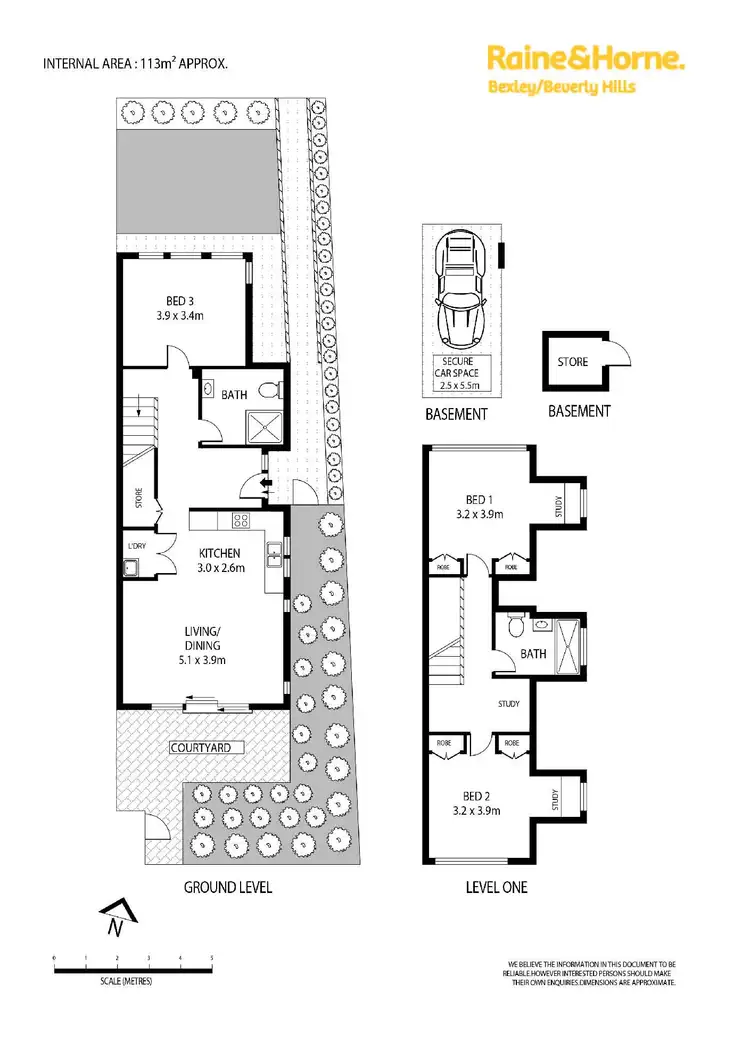 Floorplan of Homely townhouse listing, 1/17 Rosetta Street, Beverly Hills NSW 2209