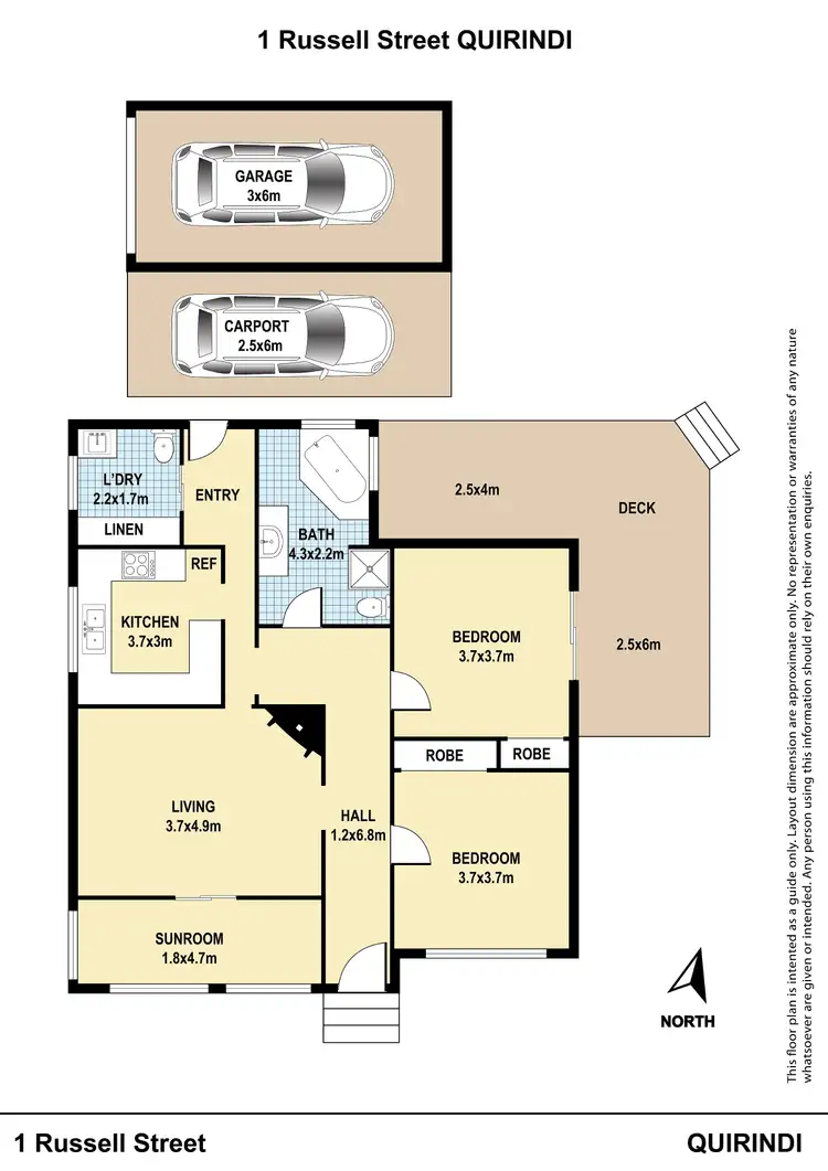 Floorplan of Homely house listing, 1 Russell Street, Quirindi NSW 2343