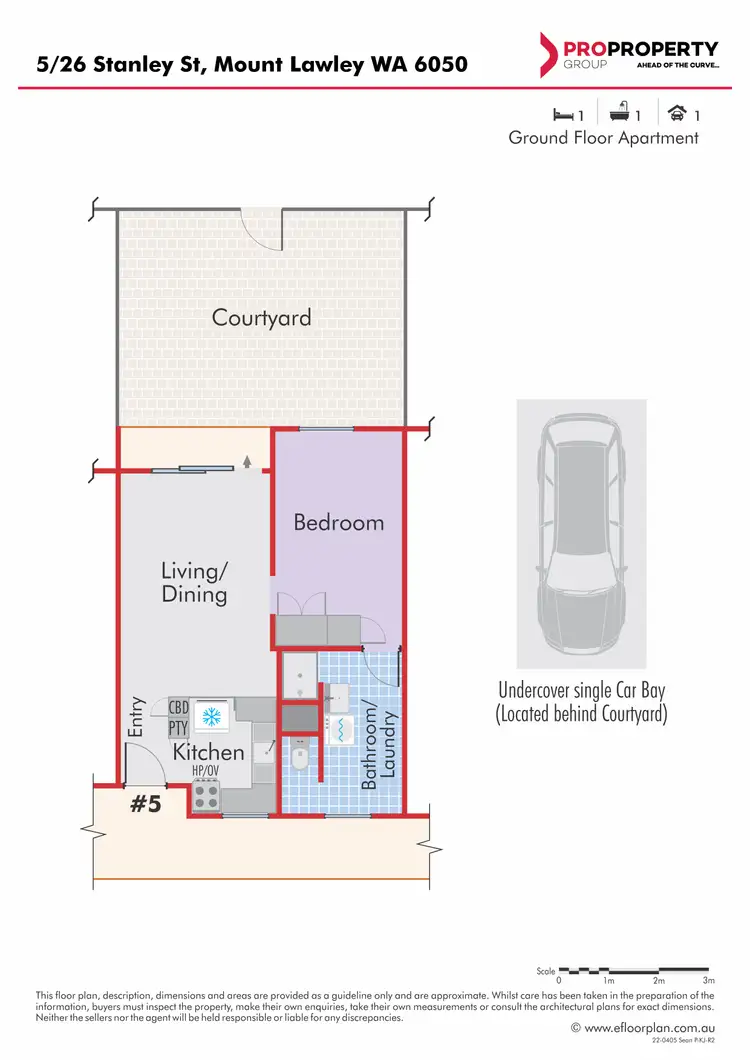 Floorplan of Homely apartment listing, 5/26 Stanley Street, Mount Lawley WA 6050