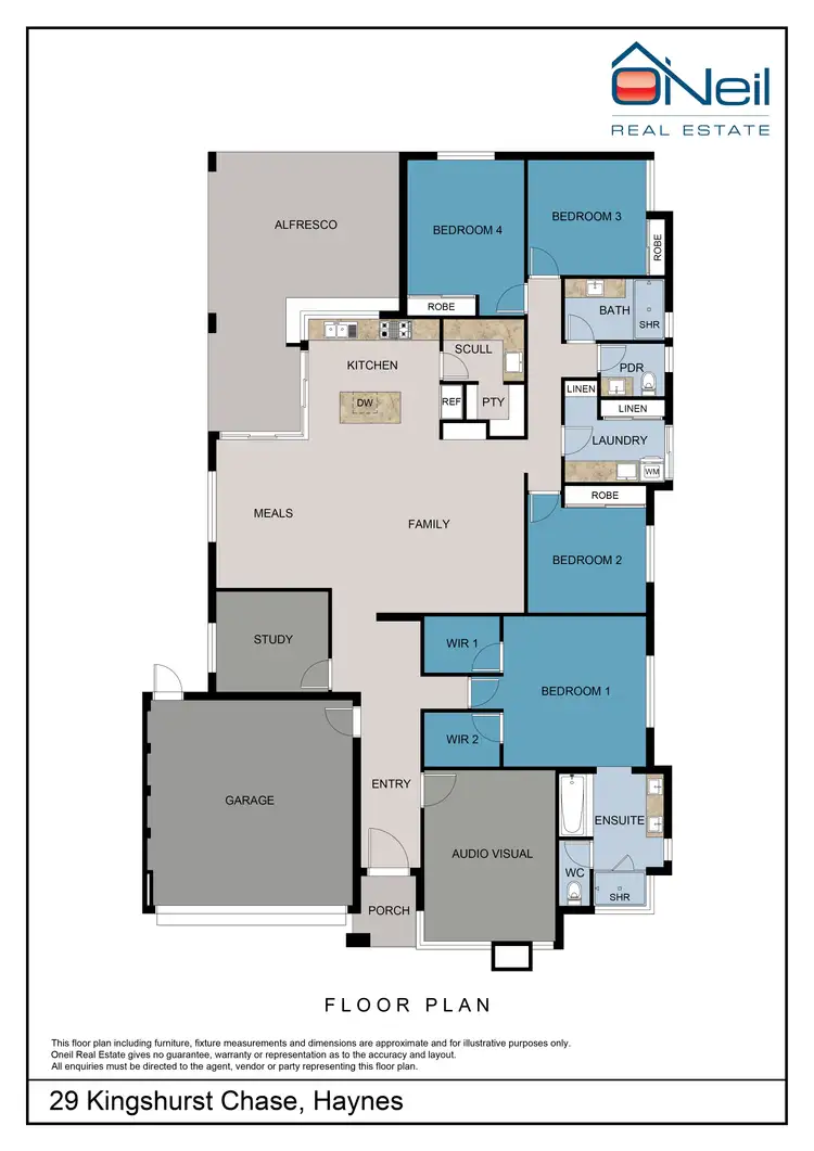 Floorplan of Homely house listing, 29 Kingshurst Chase, Haynes WA 6112