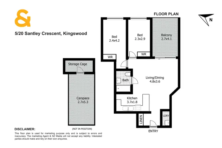 Floorplan of Homely unit listing, 5/20 Santley Crescent, Kingswood NSW 2747