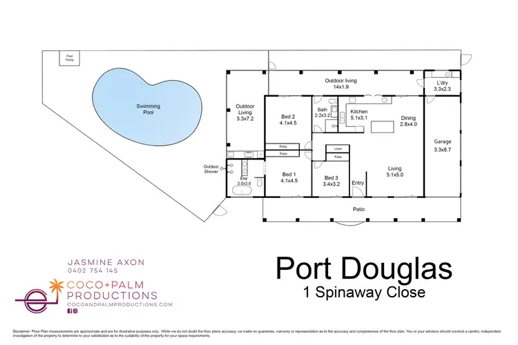 Floorplan of Homely house listing, 1 Spinnaway Close, Port Douglas QLD 4877