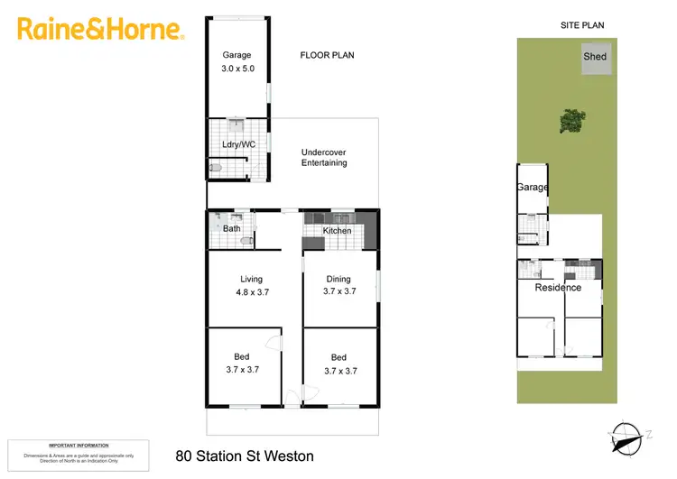 Floorplan of Homely semi-detached listing, 80 Station Street, Weston NSW 2326