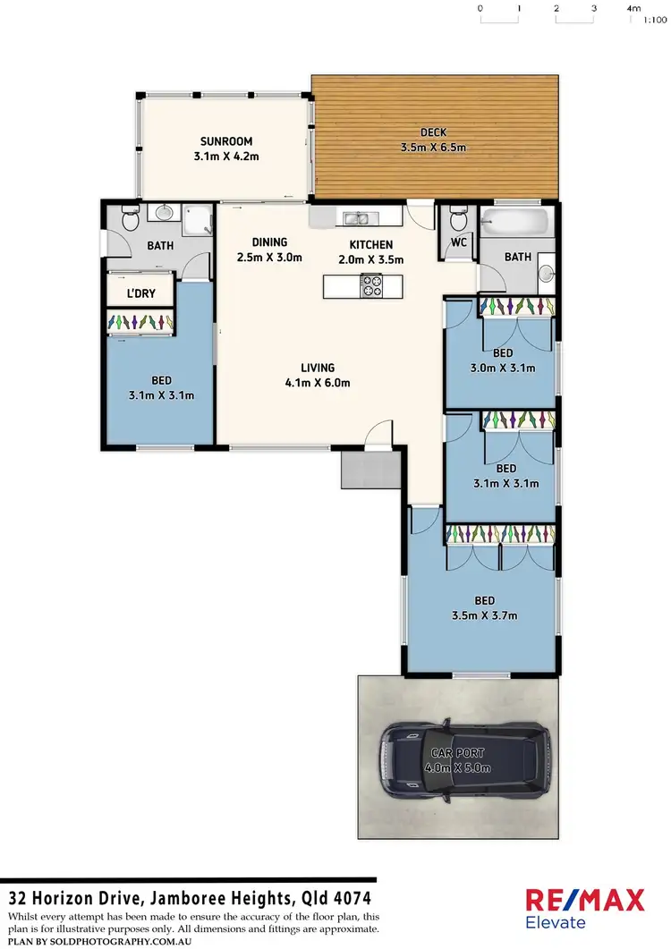 Floorplan of Homely house listing, 32 Horizon Drive, Jamboree Heights QLD 4074