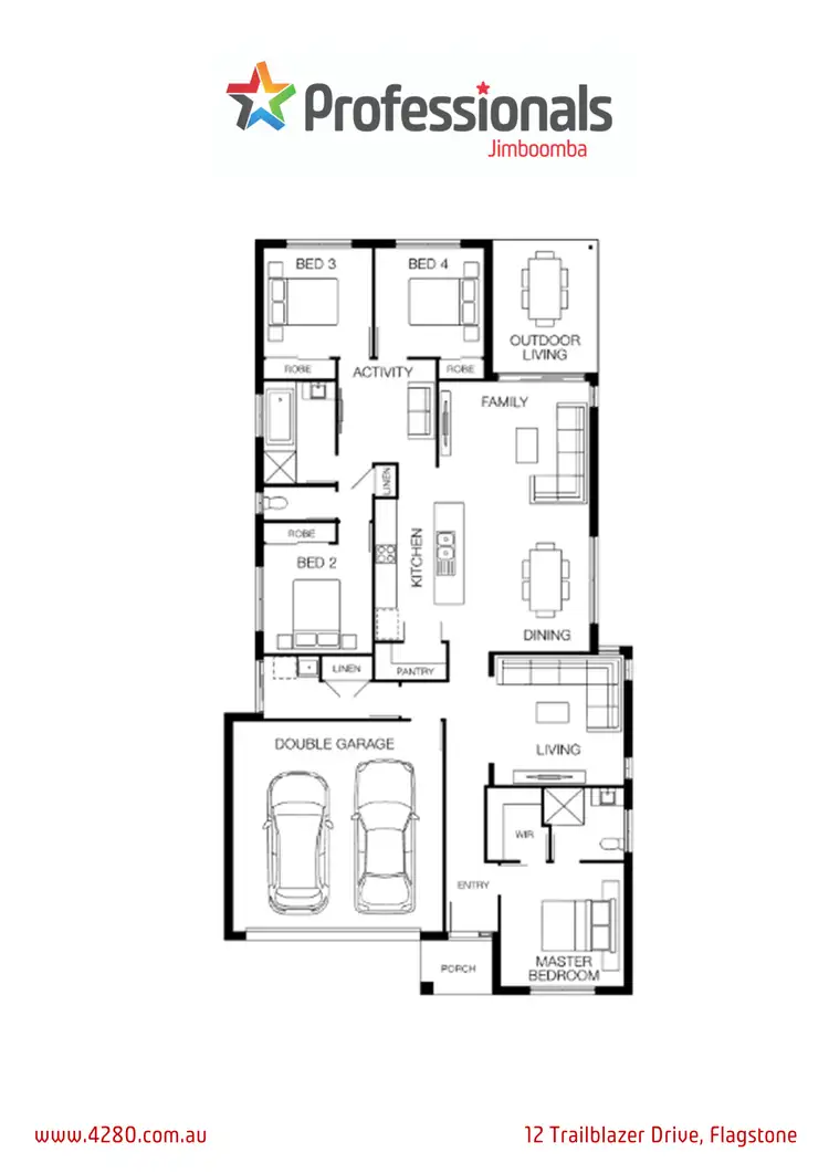 Floorplan of Homely house listing, 12 Trailblazer Drive, Flagstone QLD 4280