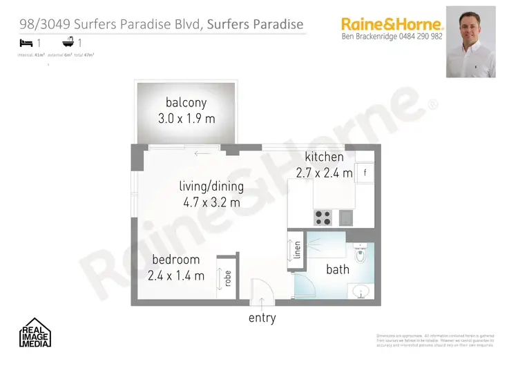 Floorplan of Homely unit listing, 98/3049 Surfers Paradise Boulevard, Surfers Paradise QLD 4217