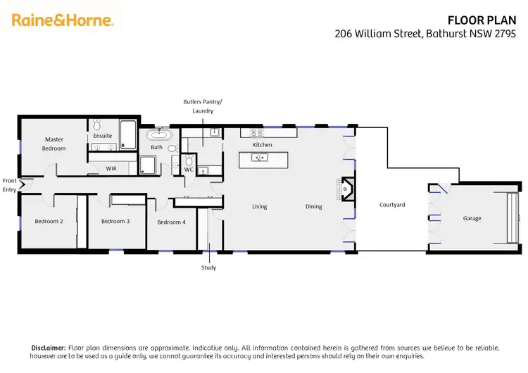 Floorplan of Homely house listing, 206 William Street, Bathurst NSW 2795