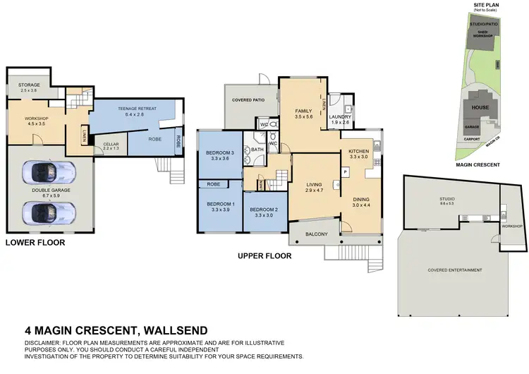 Floorplan of Homely house listing, 4 Magin Crescent, Wallsend NSW 2287