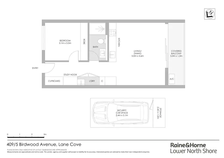 Floorplan of Homely apartment listing, 402/5 Birdwood Avenue, Lane Cove NSW 2066