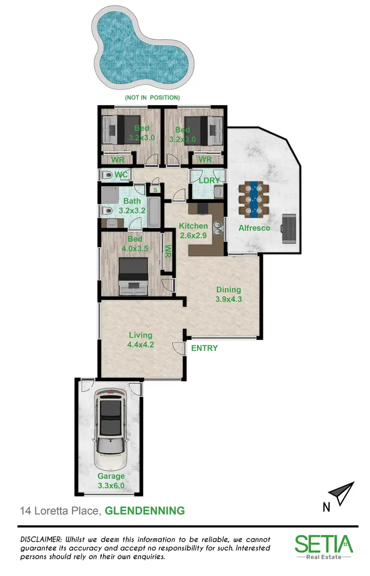 Floorplan of Homely house listing, 14 Loretta Place, Glendenning NSW 2761