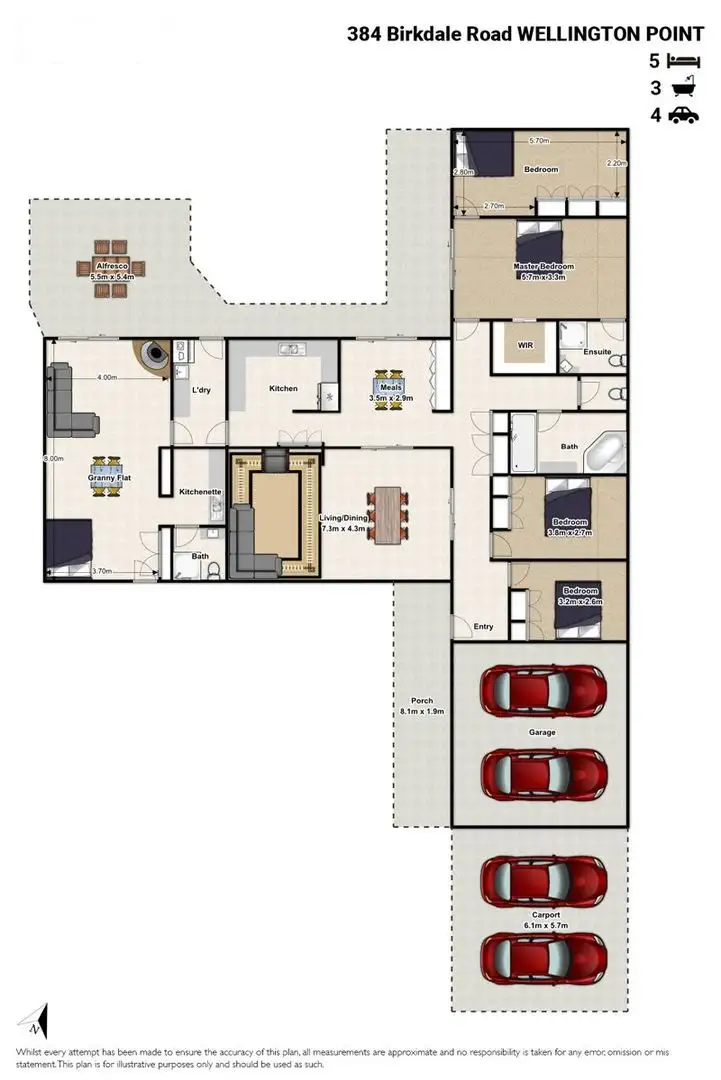 Floorplan of Homely house listing, 384 Birkdale Road, Wellington Point QLD 4160
