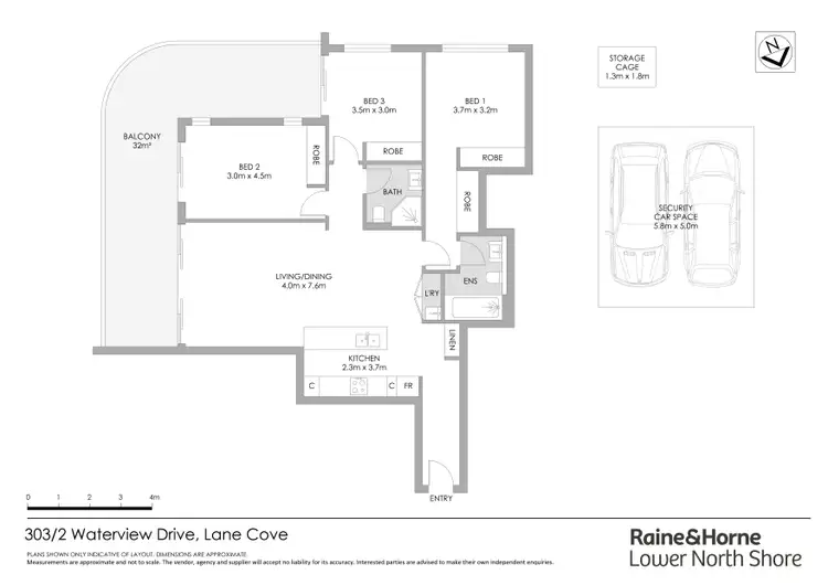 Floorplan of Homely apartment listing, 303/2 Waterview Drive, Lane Cove NSW 2066